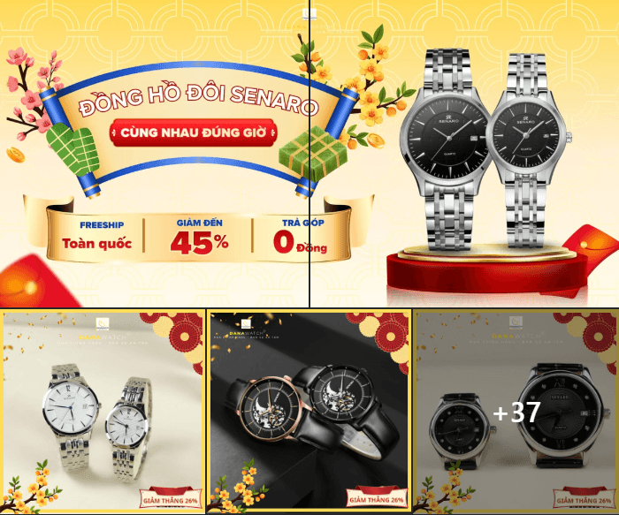 🧧 BST ĐỒNG HỒ #SENARO ĐÔI – CÙNG NHAU ĐÚNG GIỜ, CÙNG NHAU CẢ NĂM 🧧 GIẢM THẲNG 26% - ƯU ĐÃI SỐC CHO CÁC CẶP ĐÔI 🔥